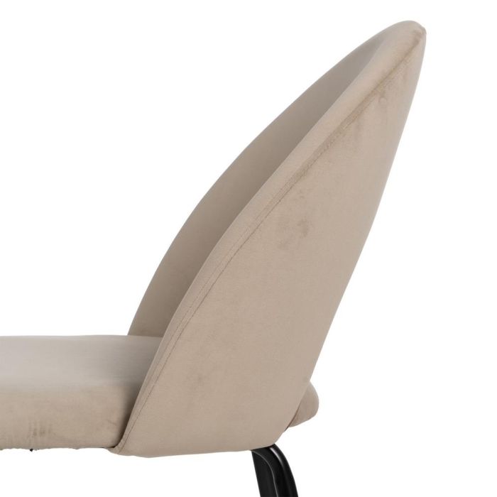 Silla Beige Tejido-Metal Contract 49 X 60 X 81 cm