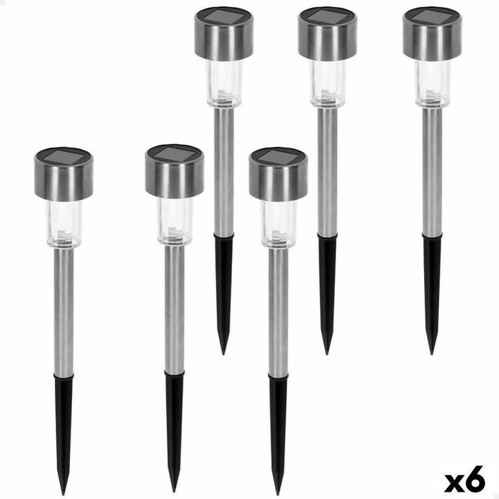 Set de estacas solares de jardín Aktive 6 Piezas Plástico 5,5 x 36 x 5,5 cm (6 Unidades) Set de estacas solares de jardín Aktive 6 Piezas Plástico 5,5 x 36 x 5,5 cm (6 Unidades)