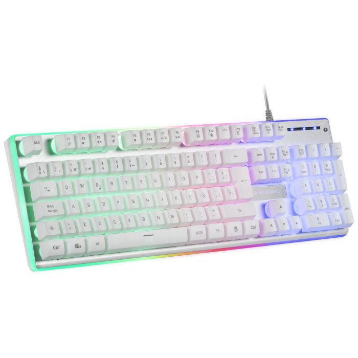 Teclado Mars Gaming MK220 RGB Blanco Qwerty Español 1