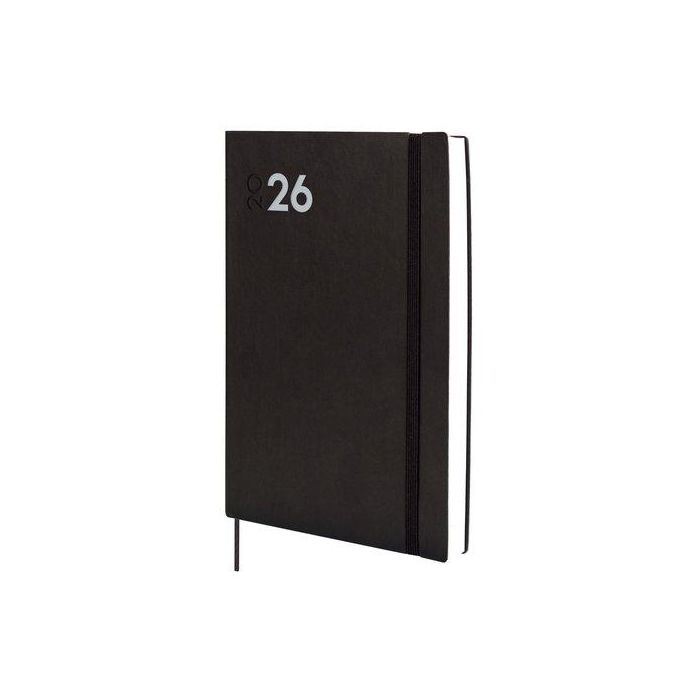 Finocam Y11-165x240 mm Agenda Dynamic Mara 1 Día por Página Tapa Blanda Negro 2026 Profesional para Sobremesa