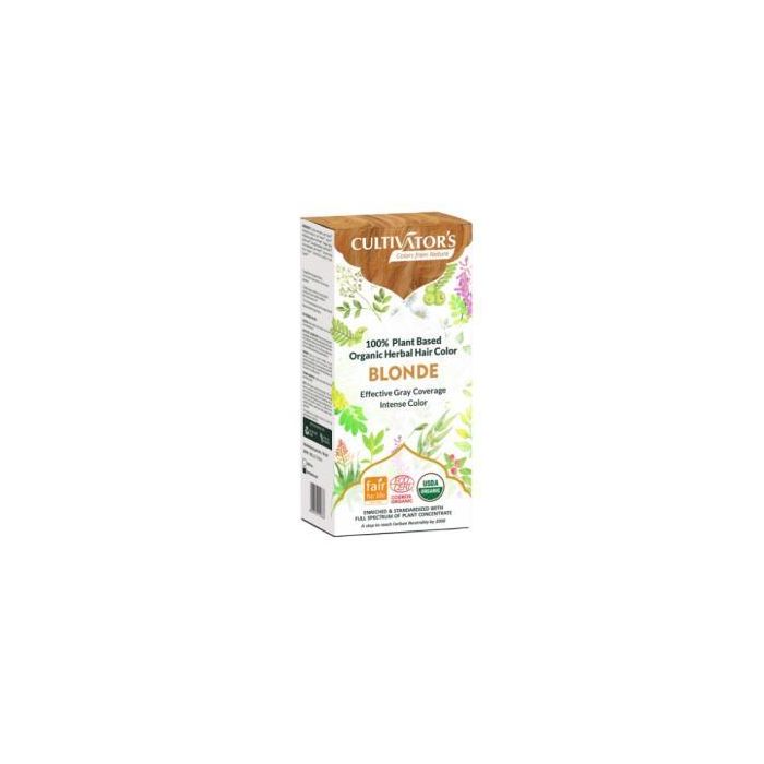 CULTIVATORS Tinte Capilar Orgánico Rubio Ecocert 100g – Cobertura 100% Canas, Vegano y Nutritivo para un Cabello Brillante y Suave