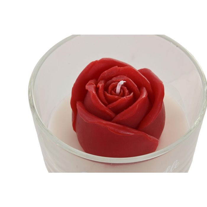 Vela Urban DKD Home Decor Rojo Blanco 10 x 9 x 10 cm (12 Unidades) 1
