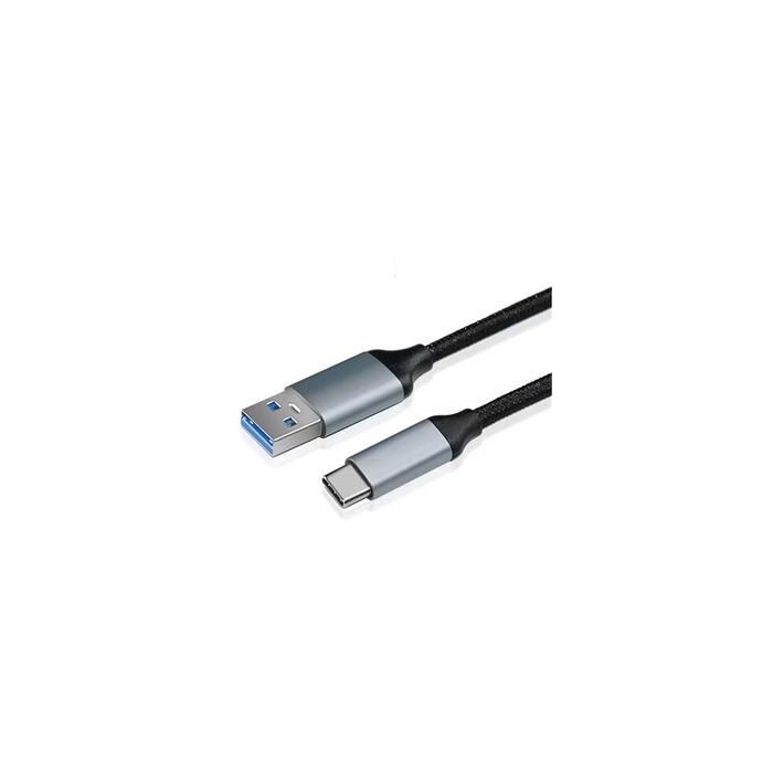 Elbe CA-0501-TC Cable USB Tipo-C a Tipo A 1 Metro Negro