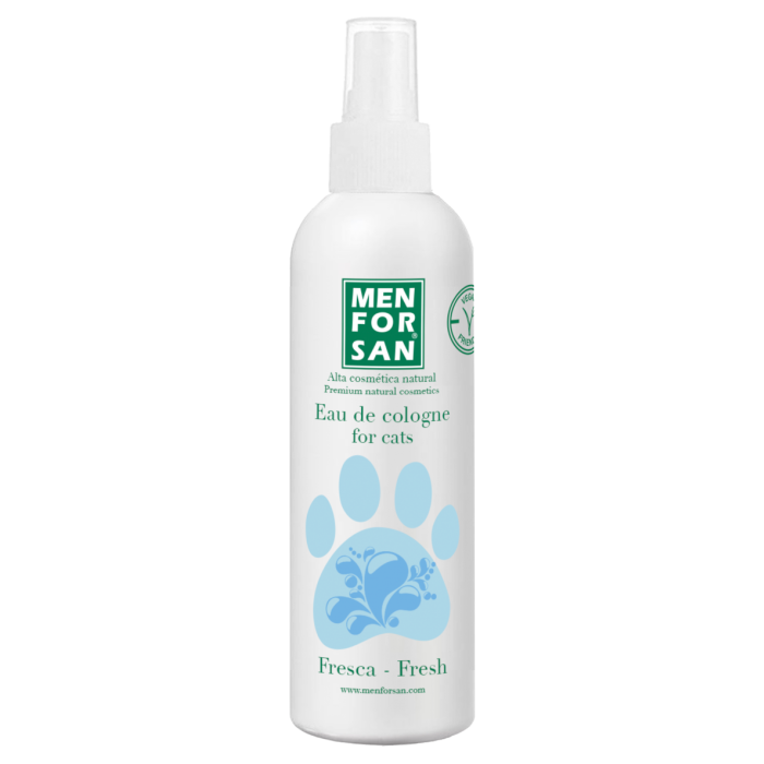 Men For San Agua de Colonia Fresh para Gatos 125 ml - Intenso Efecto Desodorante, pH Neutro, Sin Alcohol, No Irrita la Piel