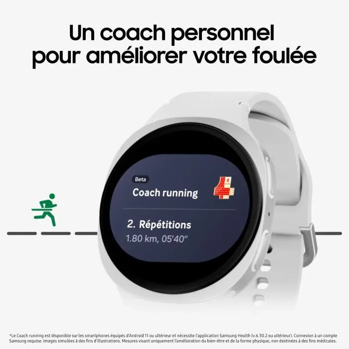 Samsung SM-R920NZSAEUE Galaxy Watch8 4G 40 mm Plateado Reloj Inteligente 5