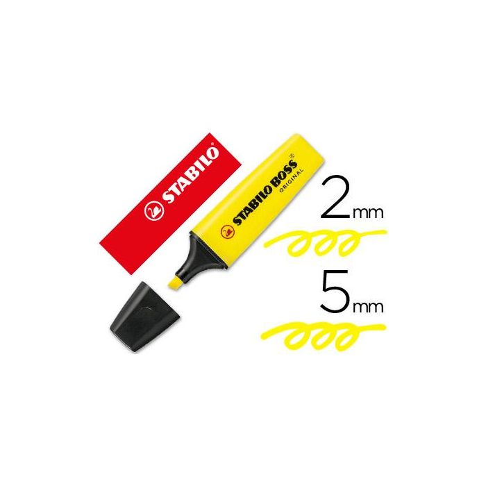 Rotulador Stabilo Boss Fluorescente 70 Amarillo 10 unidades