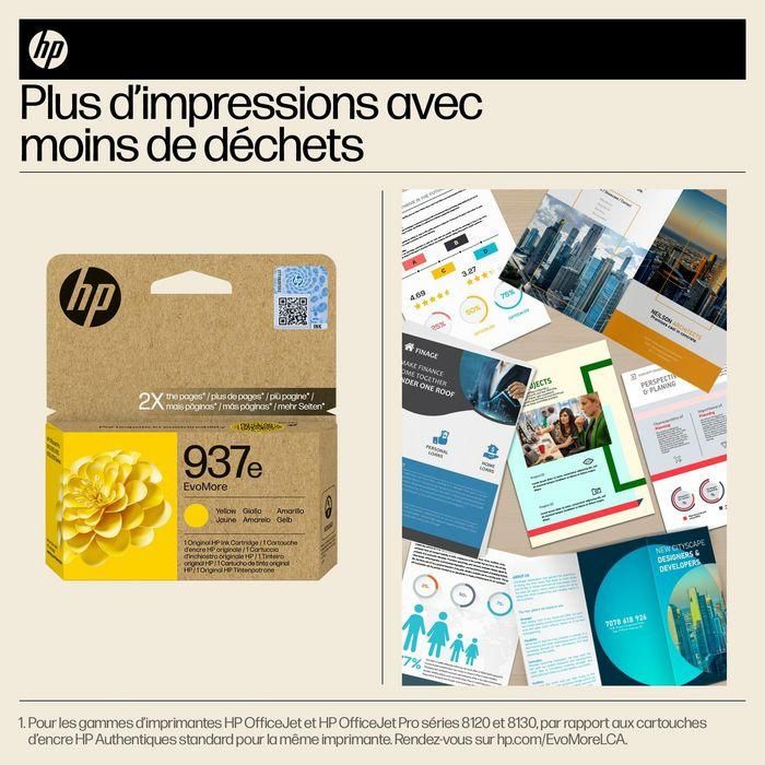 HP 937e EvoMore Yellow Original Ink Cartridge 32 HP 937e EvoMore Yellow Original Ink Cartridge 32