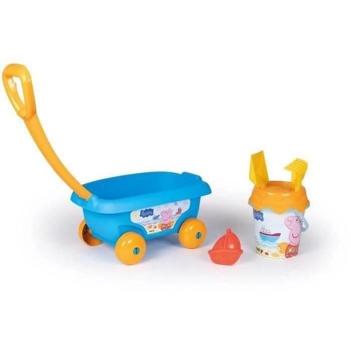 Smoby - Peppa Pig Chariog Gronishished: Bucket + Sieve + Shovel + Rake + Molde de arena 1 Smoby - Peppa Pig Chariog Gronishished: Bucket + Sieve + Shovel + Rake + Molde de arena 1