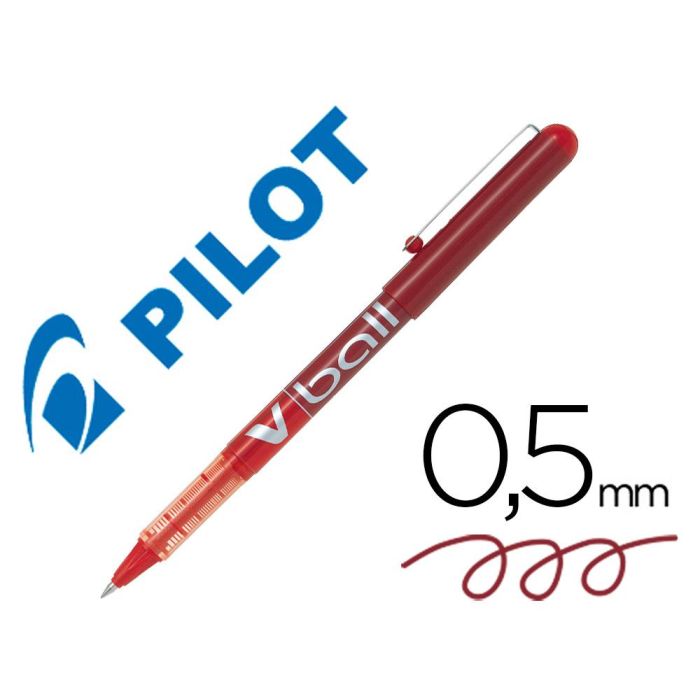 Rotulador Pilot Roller V-Ball Rojo 0.5 mm 12 unidades