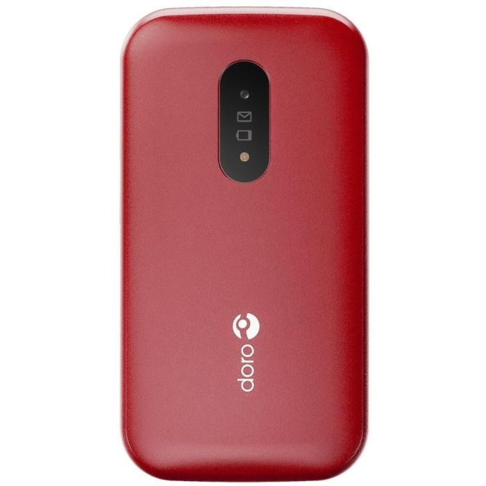 Doro 2820 Teléfono móvil con tapa 4G, 2.8" rojo/blanco, cámara, Bluetooth 5.0, 1000 mAh, sin cargador 6