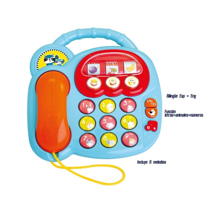 Tachan Ls9991 Teléfono de Juguete Educativo Bilingüe Castellano Inglés con Sonidos, Animales, Números y Frutas para Bebés +6 Meses 2 Tachan Ls9991 Teléfono de Juguete Educativo Bilingüe Castellano Inglés con Sonidos, Animales, Números y Frutas para Bebés +6 Meses 2
