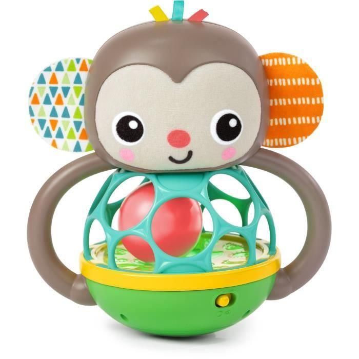 Juguete sonajero musical y ligero Coge - BRIGHT STARTS - Giggle Monkey - Con captura fácil Oball - 6 meses en adelante - Unisex