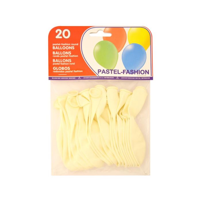 Globo 100% Latex Biodegradable Blanco Bolsa De 20 Unidades 1