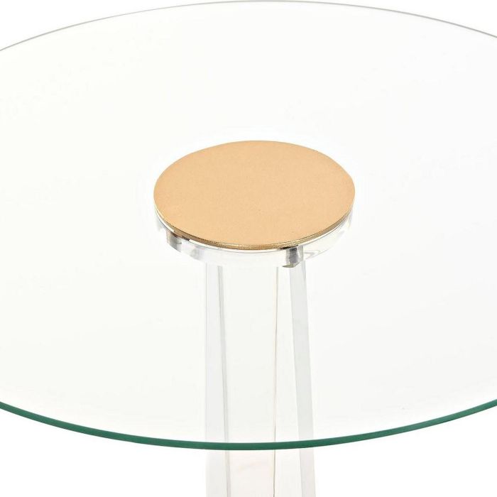 Mesita Auxiliar Glam DKD Home Decor Dorado Transparente 42 x 62 x 42 cm 3 Mesita Auxiliar Glam DKD Home Decor Dorado Transparente 42 x 62 x 42 cm 3