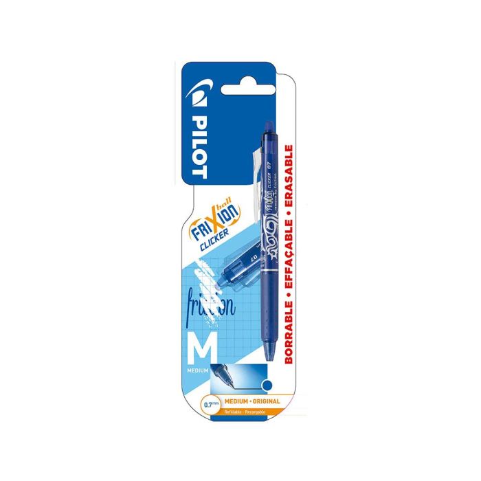 Boligrafo Pilot Frixion Clicker Borrable 0,7 mm Punta Media Azul En Blister 7