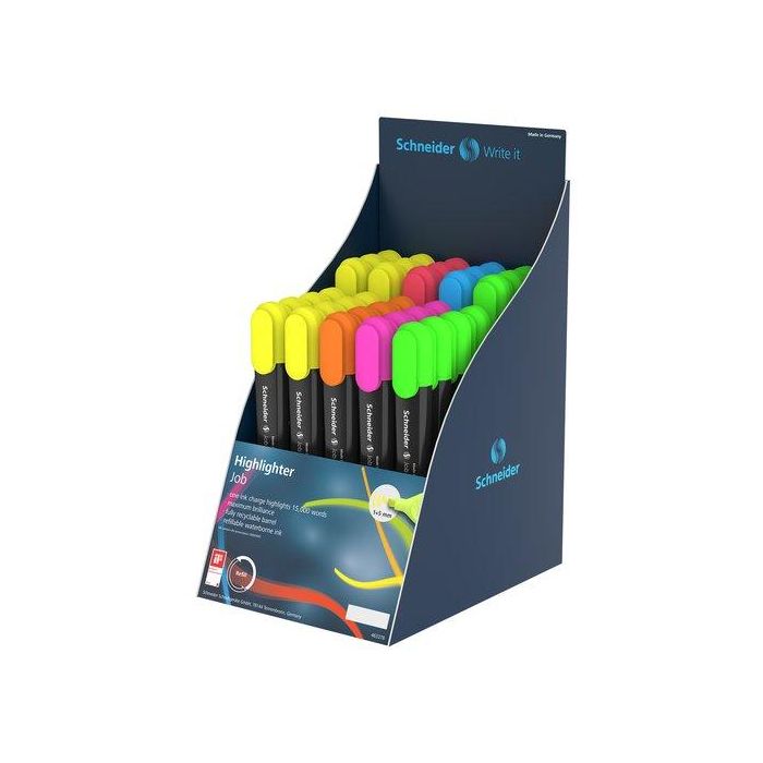 Marcador Fluor Schneider Job Surtido Expositor De 55