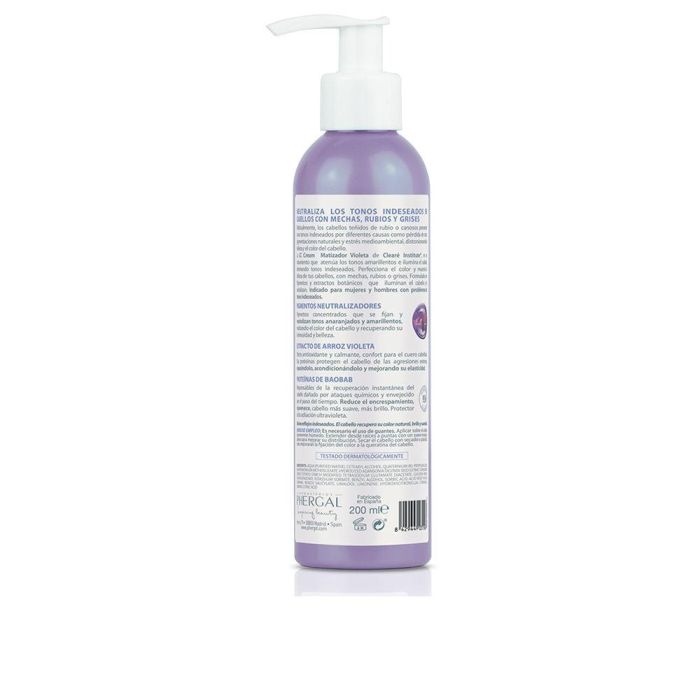 Clearé Institute Matizador Violeta CC Cream 200 ml | Neutraliza Tonos Amarillos y Anaranjados, Tratamiento Reparador Antiencrespamiento y Brillo 1 Clearé Institute Matizador Violeta CC Cream 200 ml | Neutraliza Tonos Amarillos y Anaranjados, Tratamiento Reparador Antiencrespamiento y Brillo 1