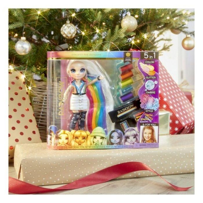 Rainbow High Estudio de Peluquería 5 en 1 Amaya Raine con Muñeca Maniquí Articulada, Colorantes y Accesorios para Peinar 8