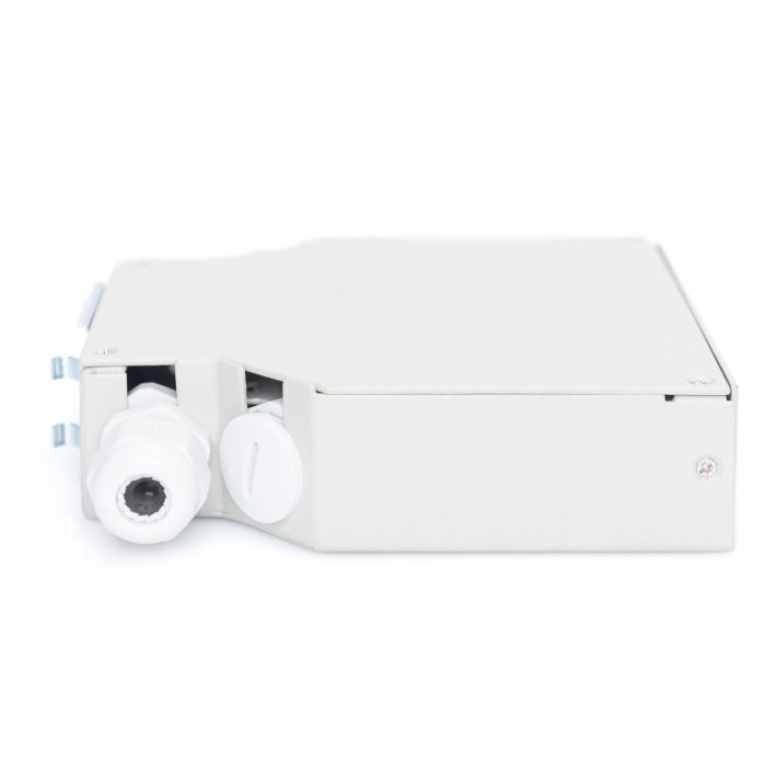 Digitus Caja de Empalme Carril DIN para 8 Acopladores LC/DX, Spleißbox Blanco, 125x130x35mm 4