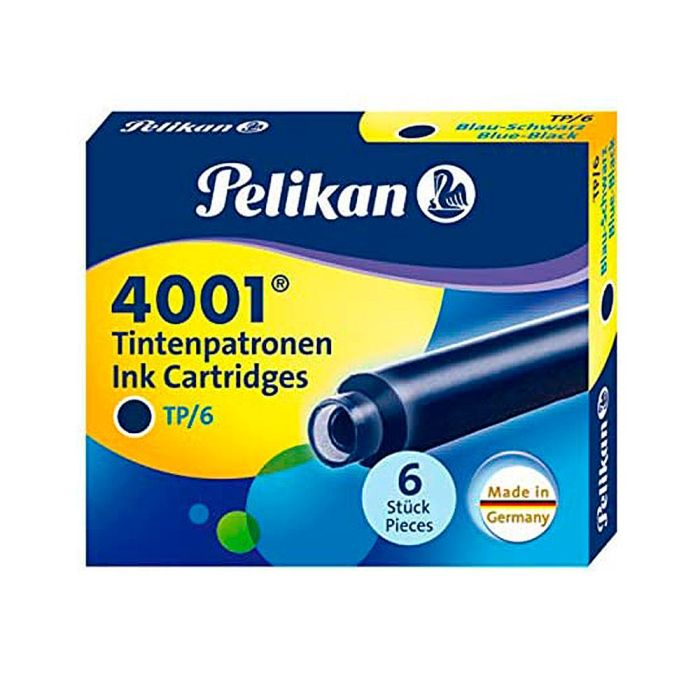 Tinta Estilografica Pelikan Tp6 Azul-Negro Caja De 6 Cartuchos 1