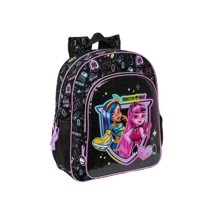 Mochila Infantil Monster High Negro 32 X 38 X 12 cm