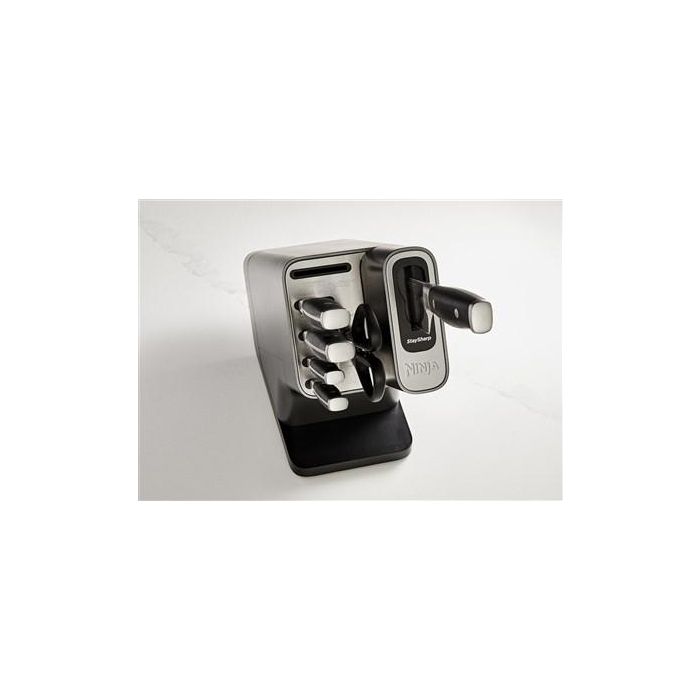 Ninja K32006EU Set Tacoma con Afilador Integrado, 5 Cuchillos y Tijeras, Acero Inoxidable Alemán 5 Ninja K32006EU Set Tacoma con Afilador Integrado, 5 Cuchillos y Tijeras, Acero Inoxidable Alemán 5