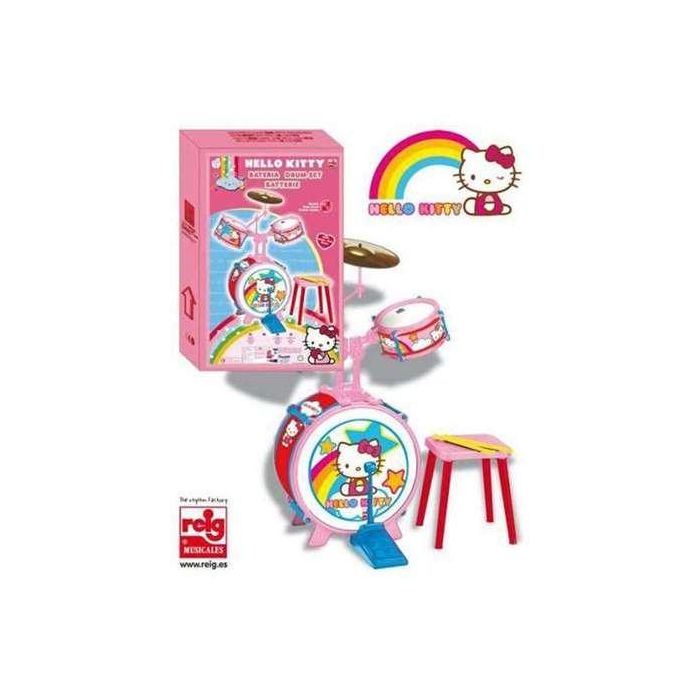 Reig Bateria Hello Kitty 3 Elementos Con Banqueta