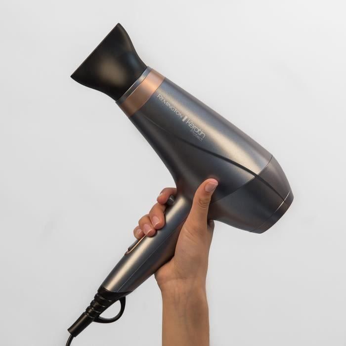 REMINGTON AC8820 Secador de Pelo Keratin Protect 2200W con Motor AC, 2 Concentradores y Difusor, Iónico, Gris 5
