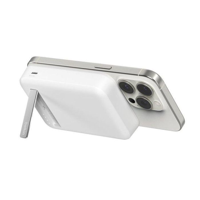 Belkin BPD008BTWH Powerbank Magnética 10000 mAh Qi2 Carga Rápida Inalámbrica Blanca para iPhone 1