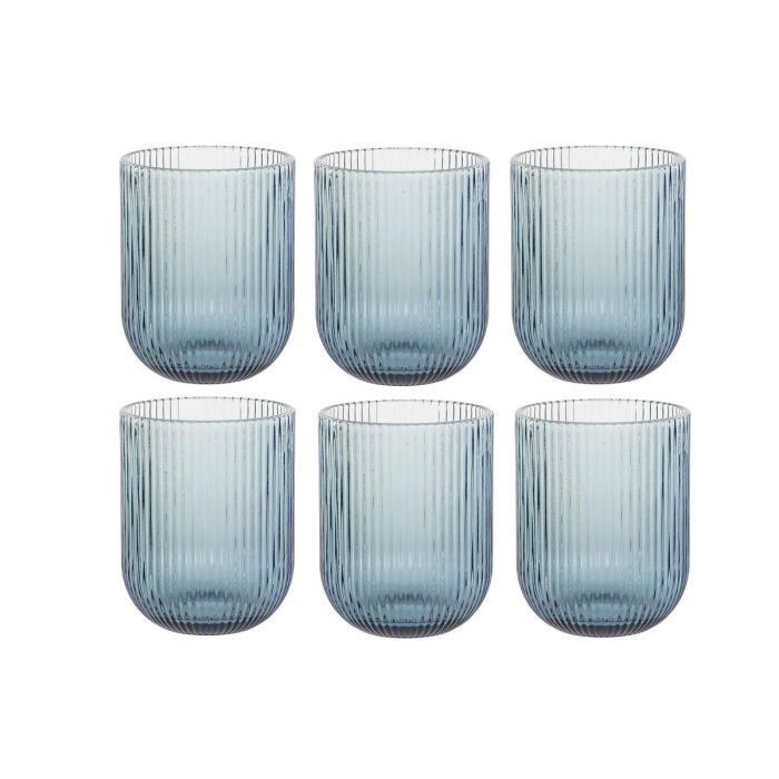 Vaso Basicos DKD Home Decor Azul 7.5 x 9.5 x 7.5 cm Set de 6