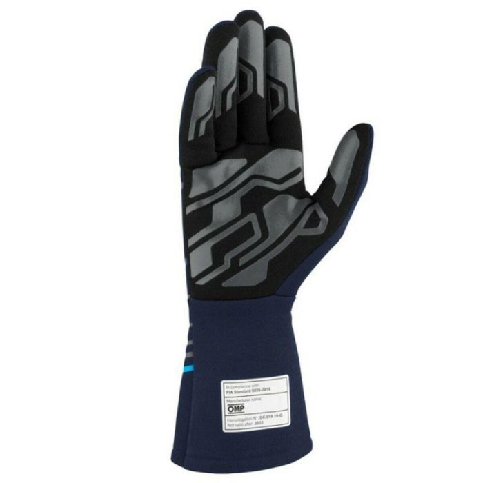 Omp IB0-0777-B01-244-S Guantes Deportivos Omp Sport Fia 8856-2018 My2025 Navy Azul - Cyan Talla S 3