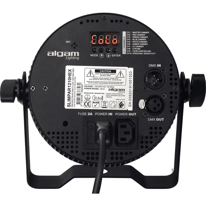Algamlight Foco Proyector Led 12x10W RGBWAU Slim 3