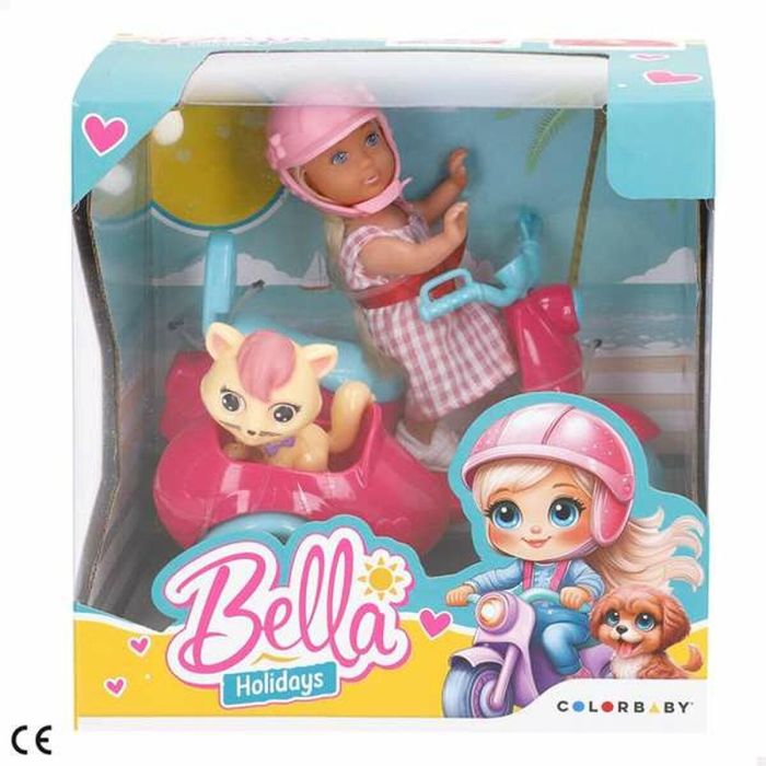Muñeca con moto y mascota 12 cm. 1 Muñeca con moto y mascota 12 cm. 1