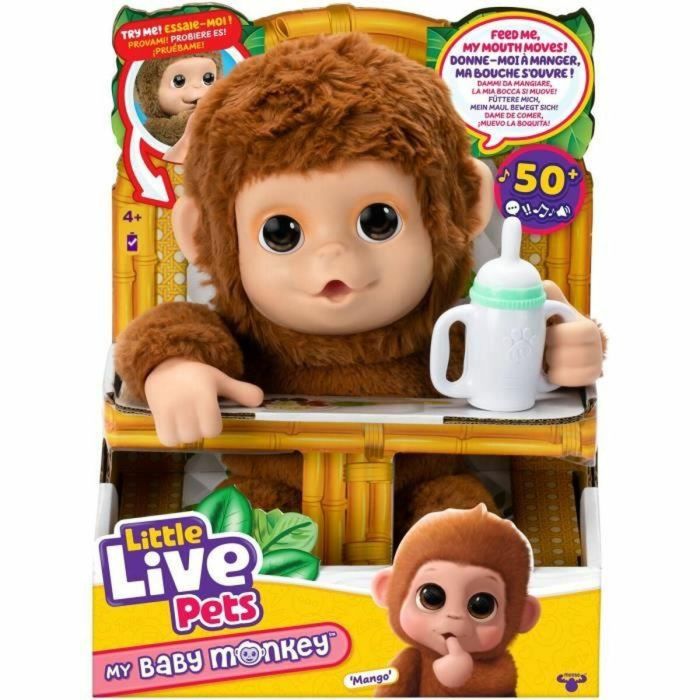 My Baby Monkey - MOOSE TOYS - LITTLE LIVE PETS - Mono interactivo con accesorios My Baby Monkey - MOOSE TOYS - LITTLE LIVE PETS - Mono interactivo con accesorios