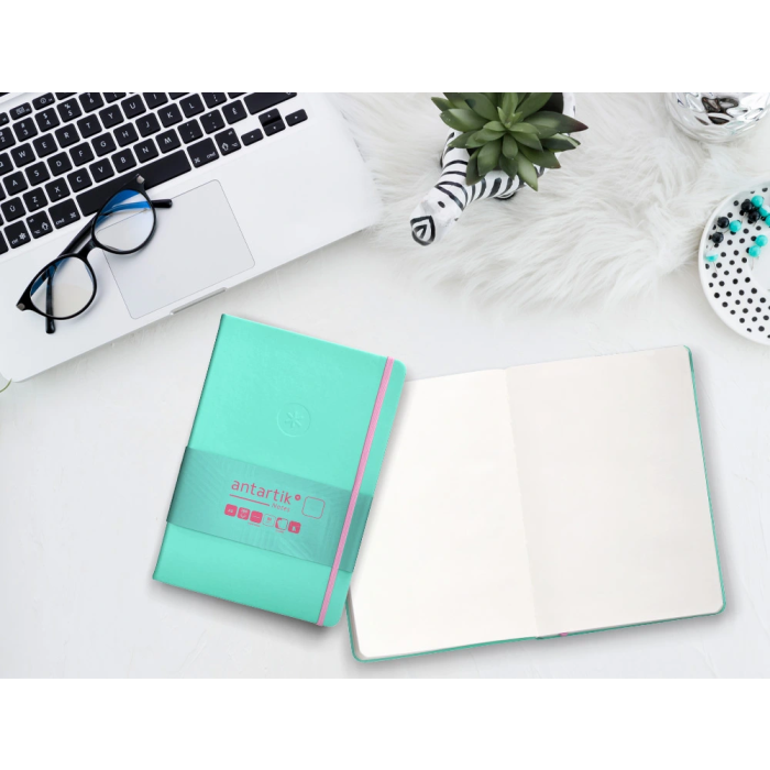 Antartik Cuaderno A5 Tapa Dura Hojas Lisas Rosa y Turquesa, 100 Hojas 80 gr FSC Colección Antartik Notes 10