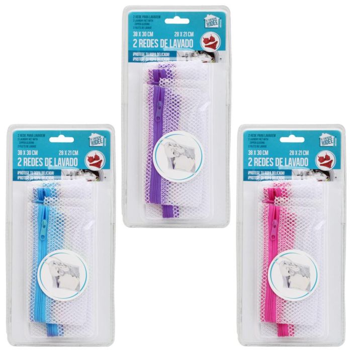 Je cherche une Idee Juego De 2 Protectores Lavado Ma Petite Buand Lila Fucsia Azul 38x30 cm 28x21 cm 2