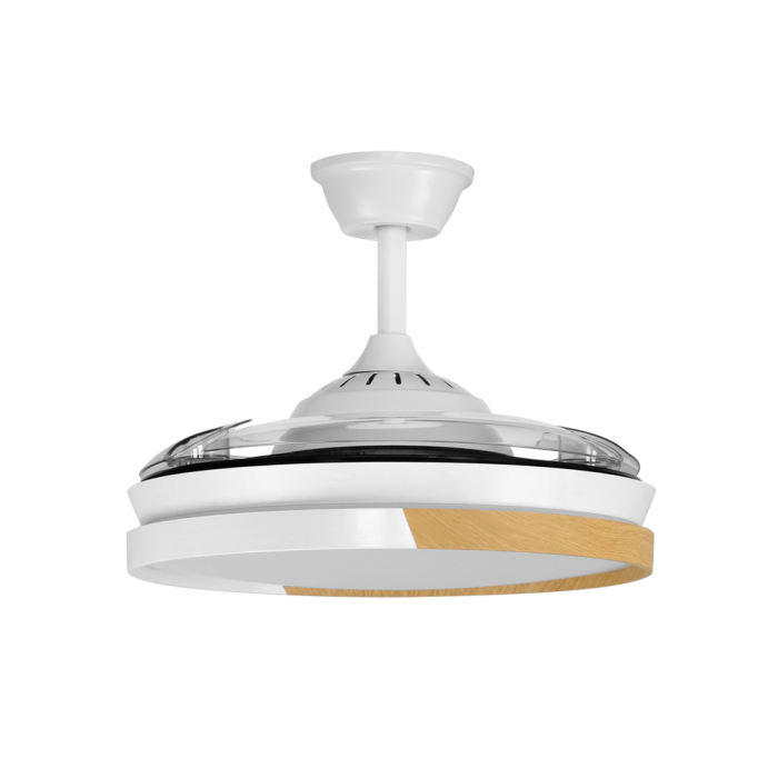 Yoevu Ventilador de Techo Nature White WiFi, LED Regulable, Compatible Alexa, Mando a Distancia, 6 Velocidades 5