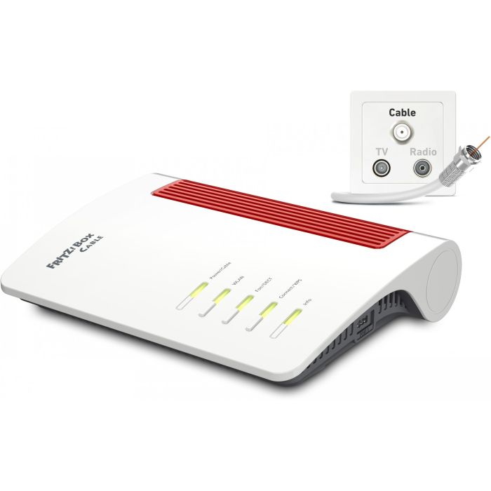 AVM FRITZ!Box 6670 Cable Router Wi-Fi 7 (802.11be) Doble Banda (2.4 GHz / 5 GHz) Ethernet de Sobremesa Blanco