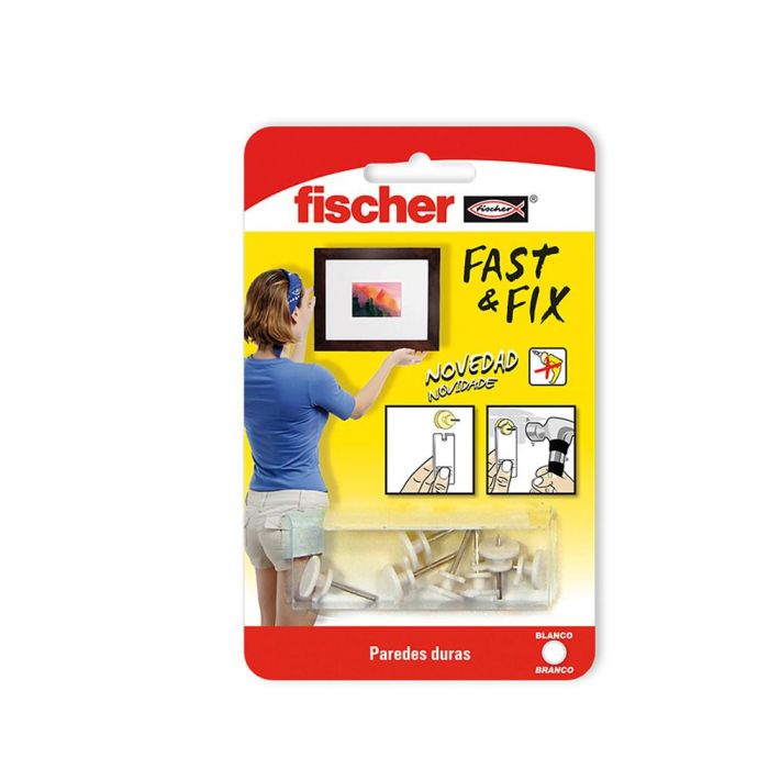 Colgador basico fast&fix (blister 12 unid.) 534843 fischer 1