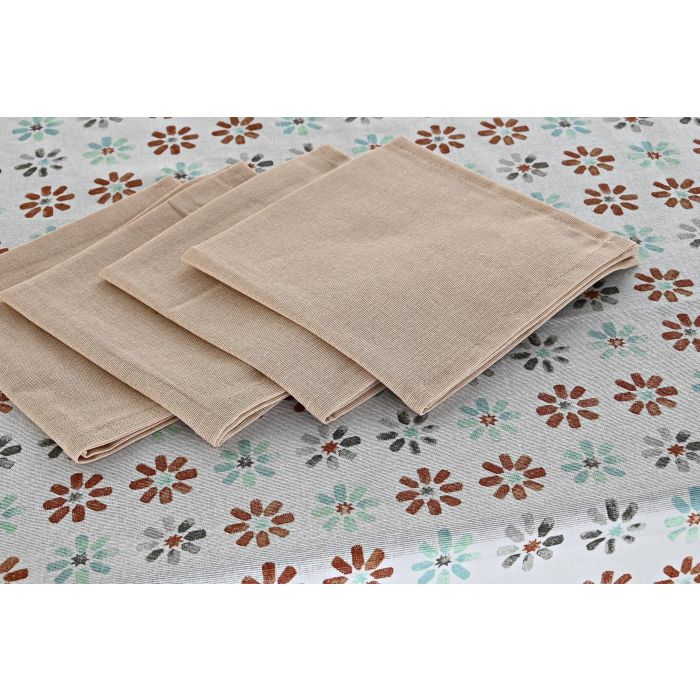 DKD Home Decor Mantel de Algodón Urban Azul Celeste Gris 250x150 cm Set de 9 (2 Unidades) para 160 personas 1