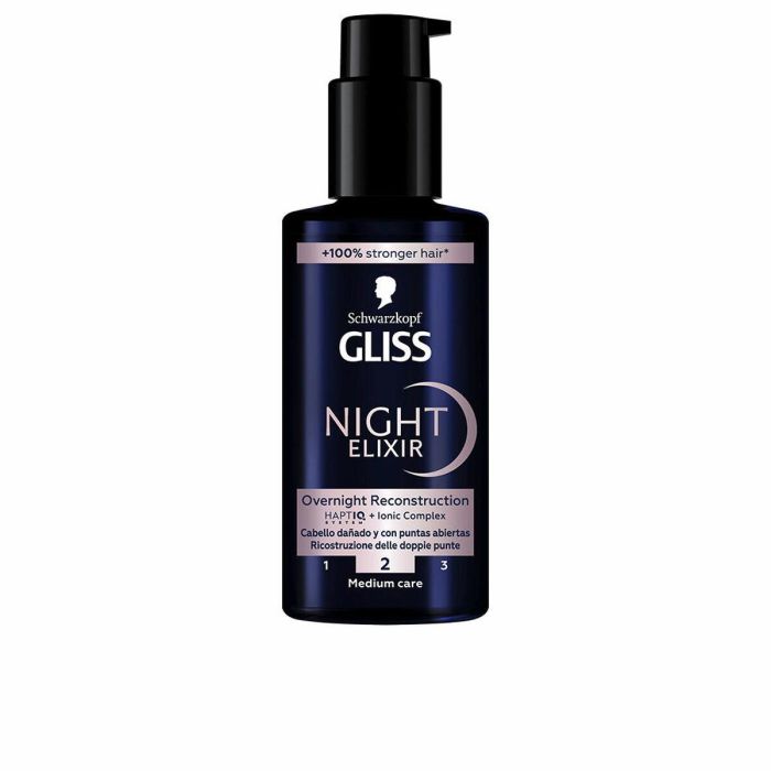 Schwarzkopf GLISS NIGHT ELIXIR Sérum para puntas abiertas 100 ml - Repara cabello dañado Schwarzkopf GLISS NIGHT ELIXIR Sérum para puntas abiertas 100 ml - Repara cabello dañado