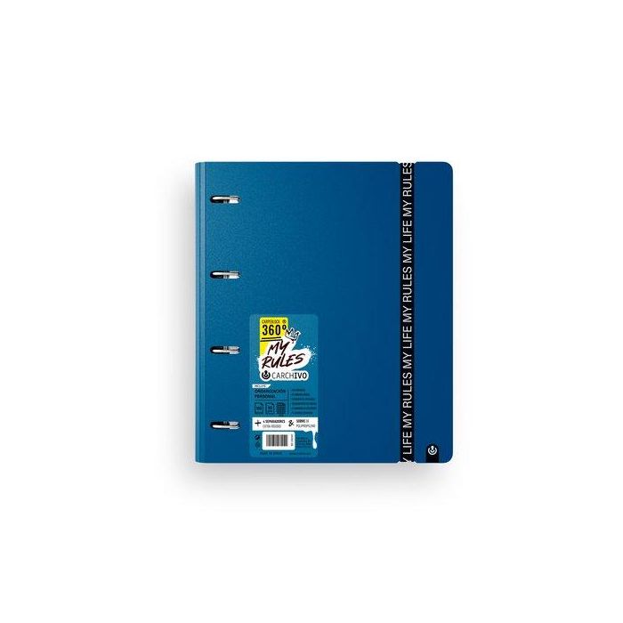 Carpebloc Carchivo Foam 360 My Rules A4 4 An.Mixtas 35Mm Con Rec. 100 Hj. Cuadric.5X5 Deep Blue (Set de 2)
