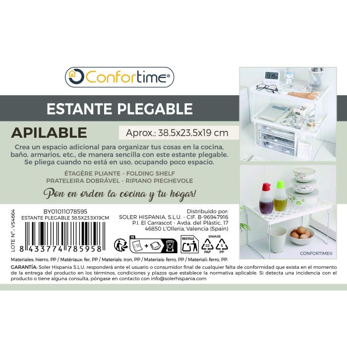Estante Plegable 38.5X23.5X19Cm Confortime (24 Unidades) 8