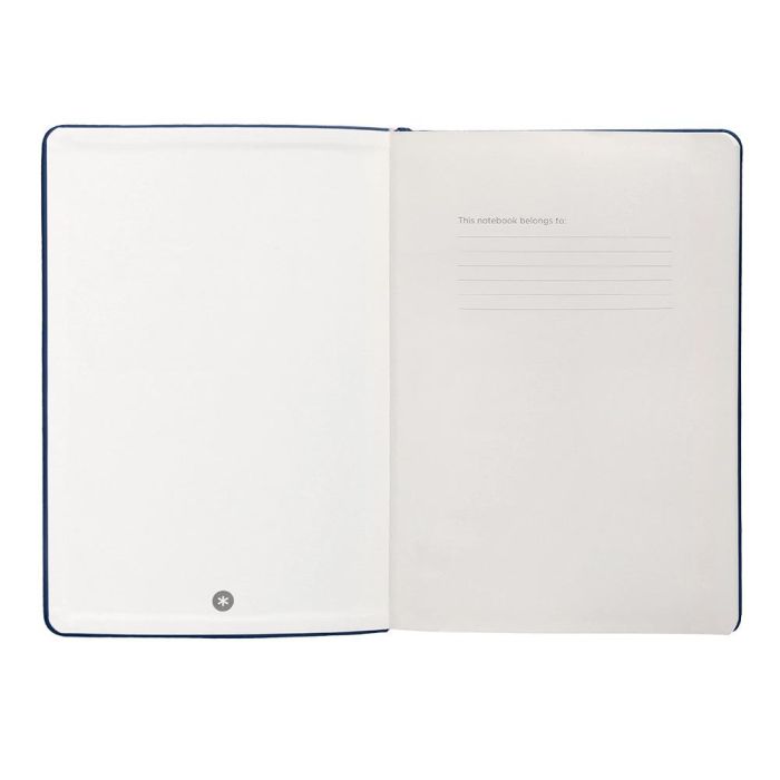 Cuaderno Con Gomilla Antartik Notes Tapa Dura A5 Hojas Rayas Azul Marino 100 Hojas 80 gr Fsc 10