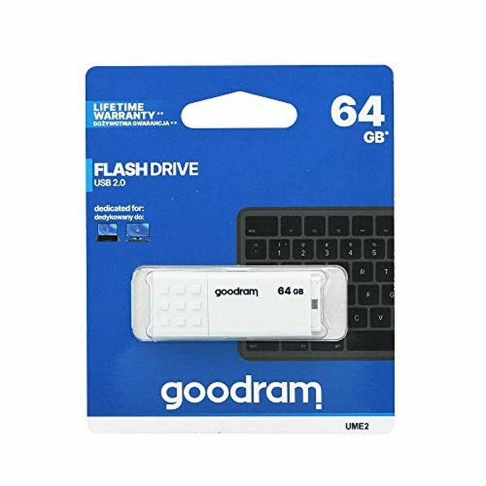 Memoria USB GoodRam UME2-0640W0R11 64 GB Blanco 1 Memoria USB GoodRam UME2-0640W0R11 64 GB Blanco 1