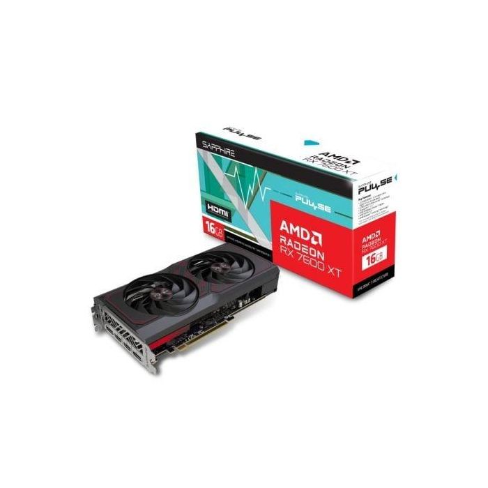 Sapphire 11339-04-20G Tarjeta Gráfica PULSE Radeon RX 7600 XT Gaming OC 16GB GDDR6 AMD RDNA 3 2810MHz Boost Clock Sapphire 11339-04-20G Tarjeta Gráfica PULSE Radeon RX 7600 XT Gaming OC 16GB GDDR6 AMD RDNA 3 2810MHz Boost Clock