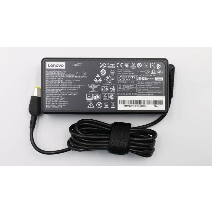 Lenovo AC power adapter, 135W output, 100-240VAC input, suitable for ThinkPad laptops, 3-phase design. 1 Lenovo AC power adapter, 135W output, 100-240VAC input, suitable for ThinkPad laptops, 3-phase design. 1