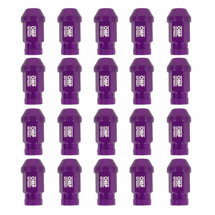 Set Tuercas OMP 7075 40 mm M14 x 1,50 20 uds Violeta 1 Set Tuercas OMP 7075 40 mm M14 x 1,50 20 uds Violeta 1
