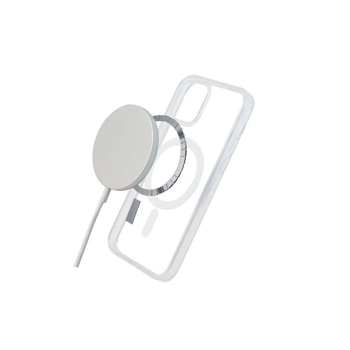 eSTUFF Funda Híbrida Magnética BERLIN para iPhone 12/12 Pro Transparente con MagSafe, Bordes de TPU y Protección Cámara 4