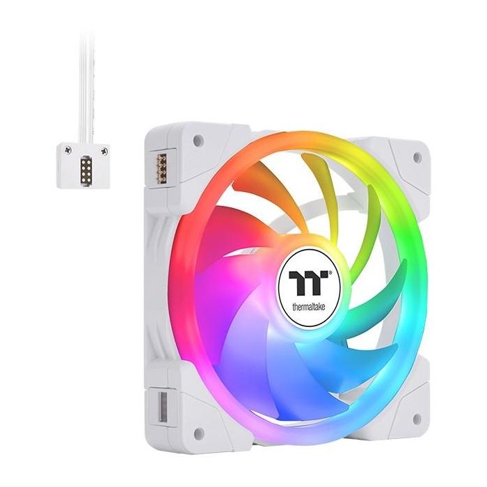 Thermaltake THE1696926276682 SWAFAN EX12 ARGB Sync - Ventilador de 120 mm para Carcasa PC (Blanco) 0 Thermaltake THE1696926276682 SWAFAN EX12 ARGB Sync - Ventilador de 120 mm para Carcasa PC (Blanco) 0